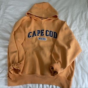 Vintage Cape Cod Massachusetts Orange Hoodie